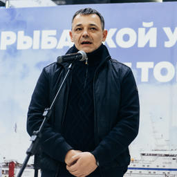 Капитан-директор МРКТ «Петр I» Александр БУХИННИК пригласил молодежь в морскую профессию. Фото предоставлено ГК «Сигма Марин Технолоджи»