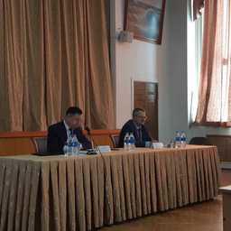 Заместитель главы Росрыболовства Петр САВЧУК и руководитель ТИНРО Алексей БАЙТАЛЮК на заседании ДВНПС