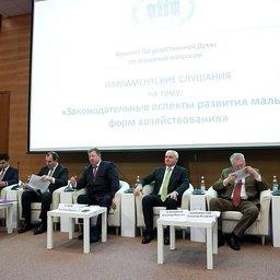 Парламентские слушания на тему «Законодательные аспекты развития малых форм хозяйствования» прошли в Госдуме 22 октября. Фото пресс-службы ГД