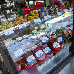 Ассортимент рыбы и морепродуктов очень широк