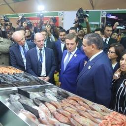 В открытии выставки в Марокко принял участие заместитель министра сельского хозяйства РФ – руководитель Росрыболовства Илья ШЕСТАКОВ. Фото пресс-службы ФАР