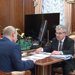 Глава государства Владимир ПУТИН встретился с президентом Российской академии наук Александром СЕРГЕЕВЫМ. Фото пресс-службы Кремля