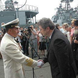 Завершение кругосветного плавания УПС «Паллада». Владивосток, август 2008 г. 
