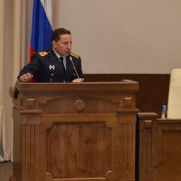 Врио ректора Дальрыбвтуза Николай ЗОРЧЕНКО выступает на заседании Морского совета при губернаторе Приморского края