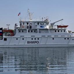 На новом научно-исследовательском судне «Викентий Зайцев» подняли государственный флаг. Фото пресс-службы ВНИРО