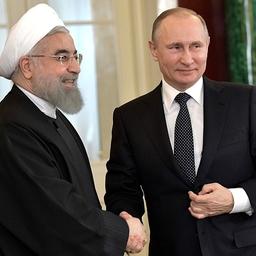 Встреча президента Ирана Хасана РУХАНИ и президента России Владимира ПУТИНА. Фото пресс-службы Кремля