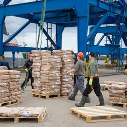 Выгрузка рыбной продукции в порту Архангельска. Архивное фото