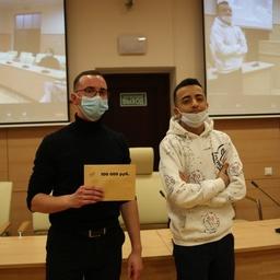 Победители - Эрик ТОКАРЕВ и Давид МИРЗОЯН, команда Rush’n’snacks. Фото пресс-службы КГТУ