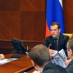 Совещание «Об основных задачах и мероприятиях в области охраны окружающей среды в 2013 г.». Фото пресс-службы Правительства РФ.