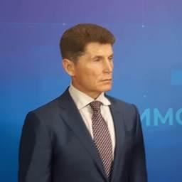 Губернатор Приморского края Олег КОЖЕМЯКО на пресс-подходе