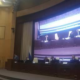 Вице-президент Ассоциации судовладельцев рыбопромыслового флота Сергей КАРЯКИН на заседании ДВНПС