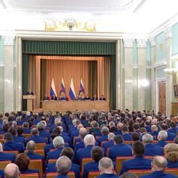 Расширенное заседание коллегии Генеральной прокуратуры Российской Федерации. Фото пресс-службы президента