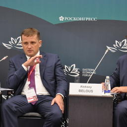 Заместитель министра сельского хозяйства – руководитель Росрыболовства Илья ШЕСТАКОВ и первый вице-президент, начальник департамента проектного и структурного финансирования АО «Газпромбанк» Алексей БЕЛОУС