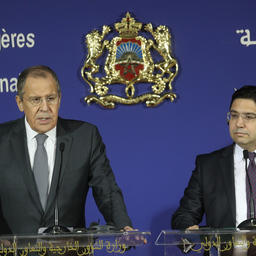 Глава российского МИД Сергей ЛАВРОВ провел переговоры с министром иностранных дел и международного сотрудничества Марокко Насером БУРИТОЙ. Фото пресс-службы российского министерства