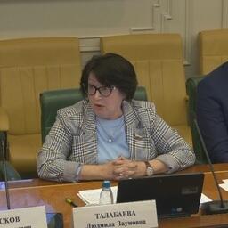 Член Совета Федерации от Приморского края Людмила ТАЛАБАЕВА. Скриншот трансляции