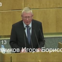 С докладом по документу выступил официальный представитель президента, специальный представитель главы государства по делимитации и демаркации госграницы России с сопредельными государствами – участниками СНГ, посол по особым поручениям МИД Игорь БРАТЧИКОВ