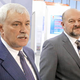 Губернатор Санкт-Петербурга Георгий ПОЛТАВЧЕНКО и глава Архангельской области Игорь ОРЛОВ. Фото пресс-службы правительства Архангельской области