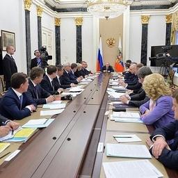 Совещание президента Владимира Путина с членами Правительства. Фото пресс-службы Кремля