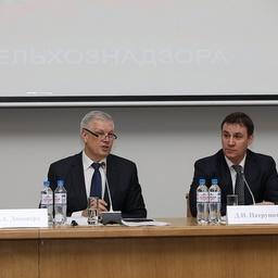 Руководитель Россельхознадзора Сергей ДАНКВЕРТ и министр сельского хозяйства Дмитрий ПАТРУШЕВ. Фото пресс-службы Минсельхоза