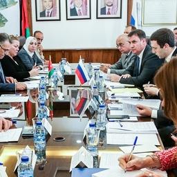 Заседание Российско-Иорданской межправительственной комиссии по развитию торгово-экономического и научно-технического сотрудничества. Фото пресс-службы Минсельхоза РФ