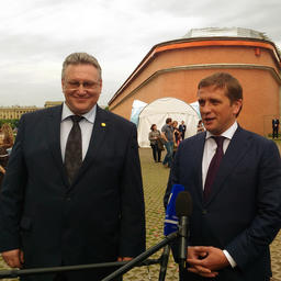 Вице-губернатор Санкт-Петербурга Сергей МОВЧАН и руководитель Росрыболовства Илья ШЕСТАКОВ