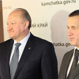 Губернатор Камчатского края Владимир ИЛЮХИН и вице-премьер – полпред президента в ДФО Юрий ТРУТНЕВ. Фото Виктора Гуменюка.