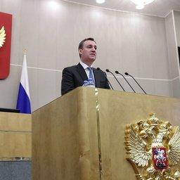 Министр сельского хозяйства Дмитрий ПАТРУШЕВ на правительственном часе в Госдуме. Фото пресс-службы ГД