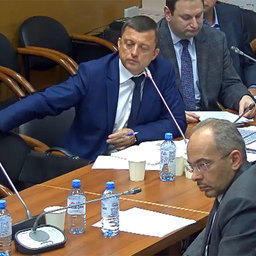 Заместитель руководителя Росрыболовства Михаил ИВАНИК, Председатель комитета ГД по природным ресурсам, собственности и земельным отношениям Николай НИКОЛАЕВ и директор департамента регулирования в сфере рыбного хозяйства и аквакультуры (рыбоводства) Минсельхоза Евгений КАЦ