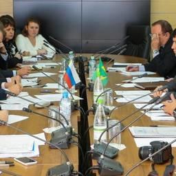Рабочая встреча замруководителя Россельхознадзора Евгения НЕПОКЛОНОВА и заместителя министра сельского хозяйства, животноводства и снабжения Бразилии Эумара Роберто НОВАЦКИ. Фото пресс-службы РСХН